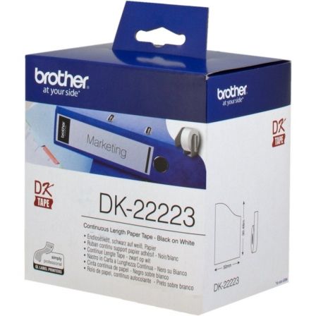 Brother DK-22223 Cinta Continua de Papel Térmico Blanco 50mm x 30,48m Brother DK-22223 Cinta Continua de Papel Térmico Blanco 50mm x 30,48m